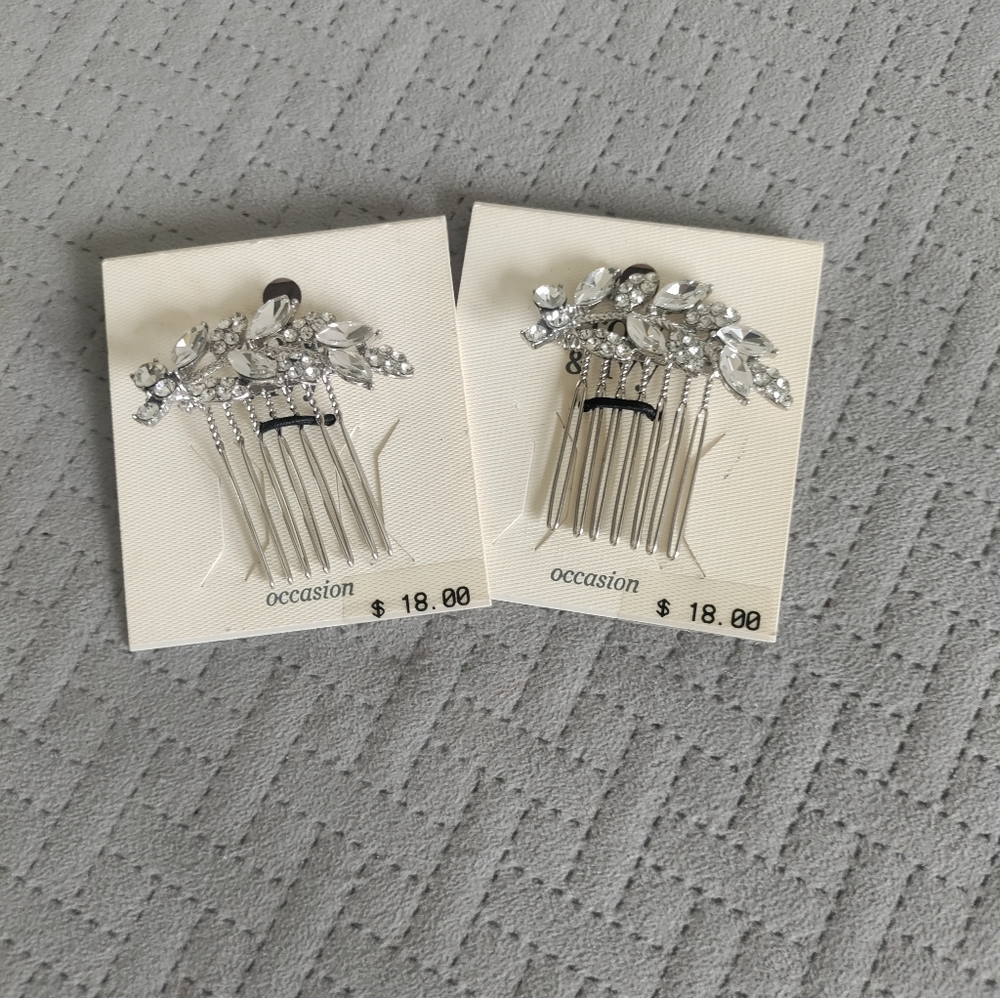 Rhinestone Hair Combs (2) From Belk NWT By: Occasion